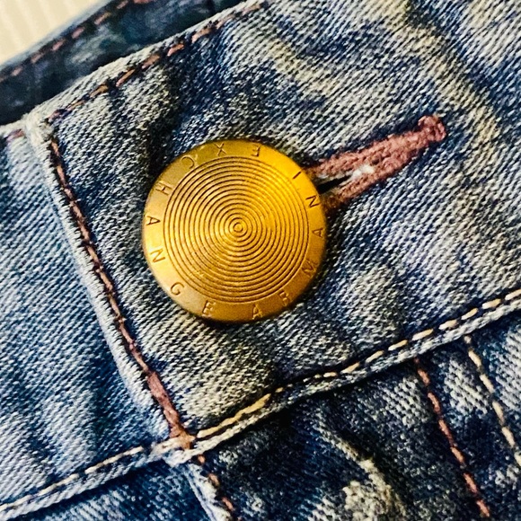 EUC Armani Exchange Denim Mini Skirt w/ Attached Belt - Picture 13 of 16